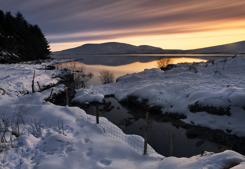 Winter Sunset at Spelga Dam - Co Down