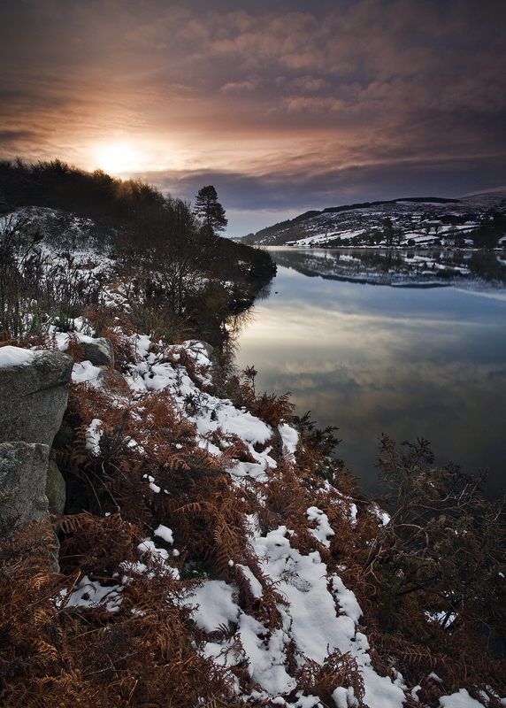 Sunrise at Camlough Lake in Co Armagh in N Ireland