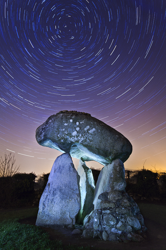 Startrails at Proleek Dolmen - Co Louth
