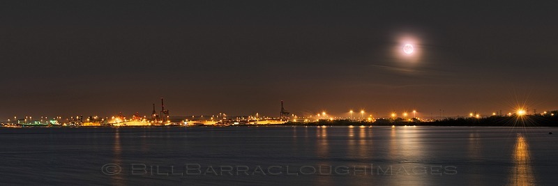 Avonmouth Moonrise - Panoramic images