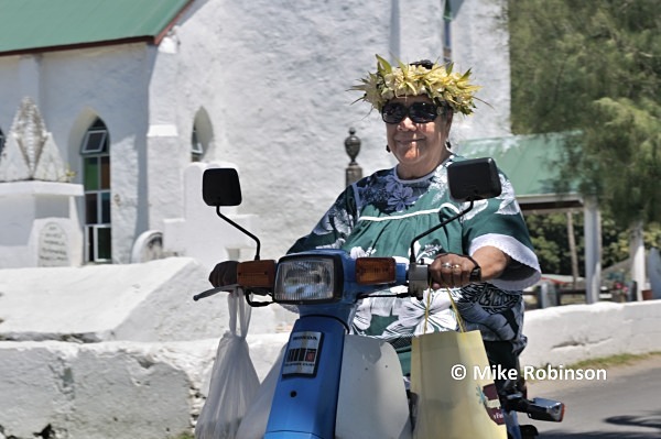 Gospel Day_470 bikes no helmut cropped - Rarotonga, Cook Islands