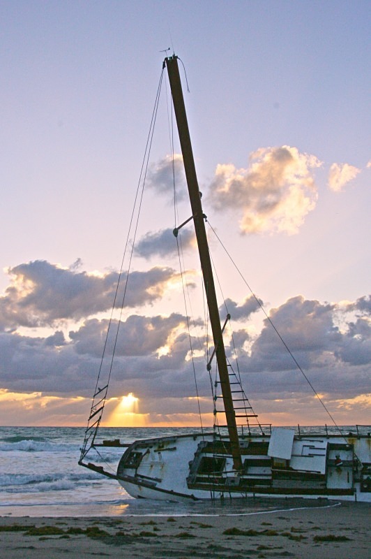 'Found Aground' - of water