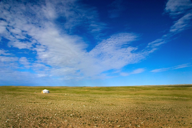 Ger on the Mongolian steppe. - Our World