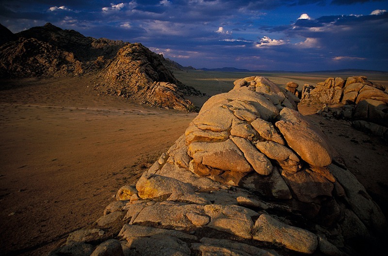 Sunset in the Gobi Desert. - Our World