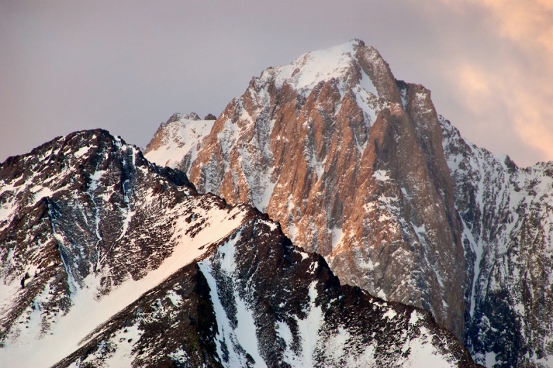 Winter Sunrise on Mount Morrison - Mountains