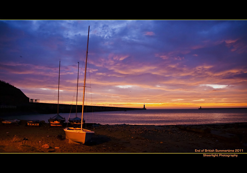 Tynemouth haven yachts at dawn - SEACHANGES
