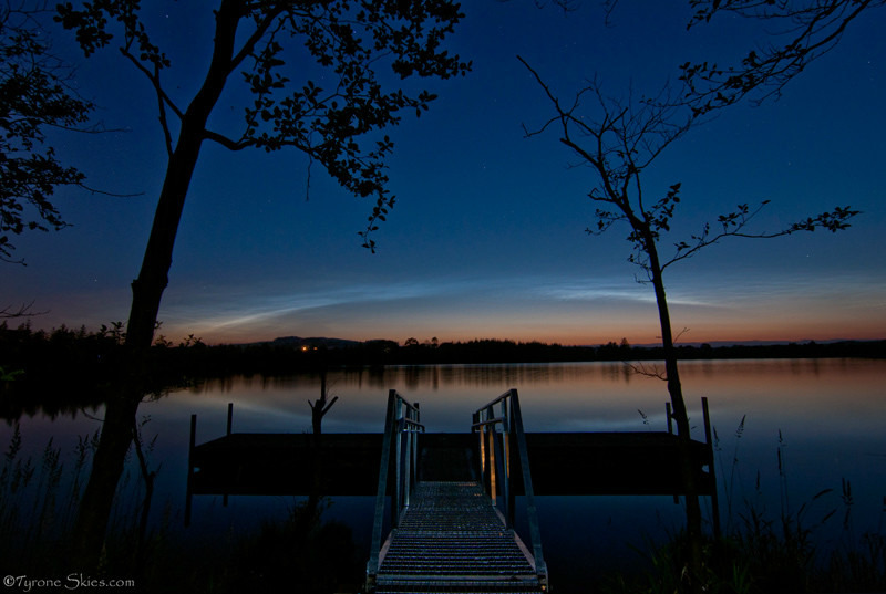 Noctilucent cloud arc at Loughmacrory - Noctilucent Clouds