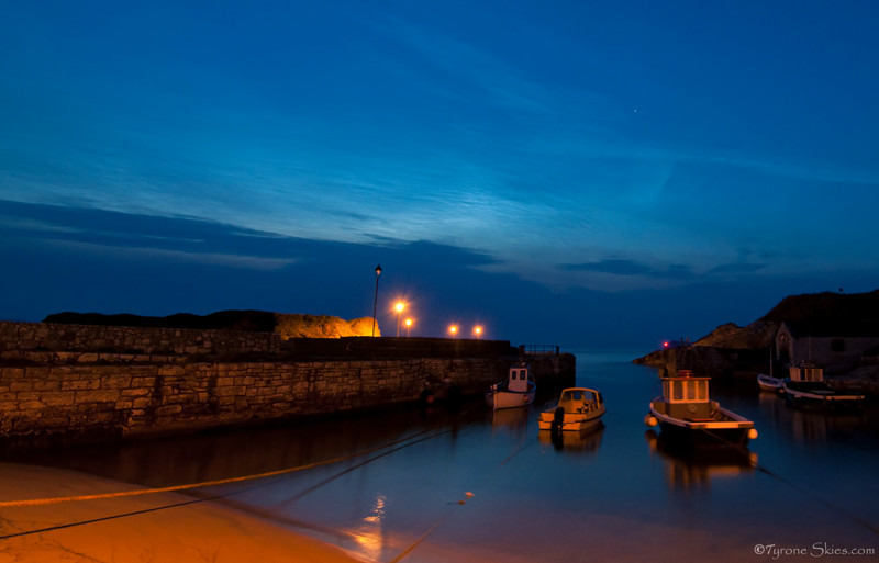 Ballintoy Harbour NLCs - Noctilucent Clouds