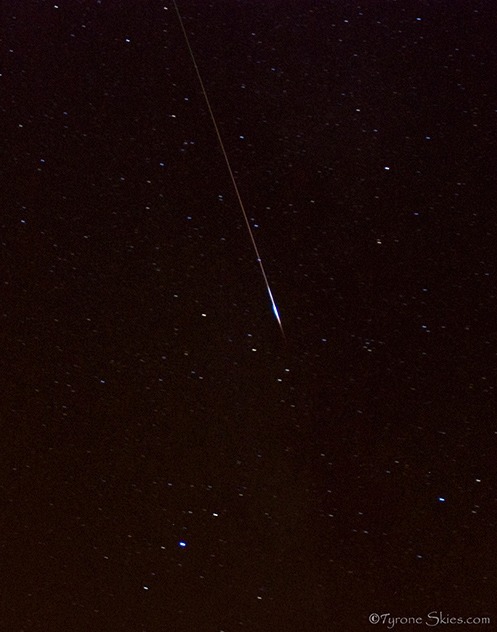 Perseid meteor crop - Meteors