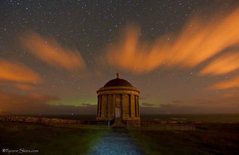 Mussenden temple aurora