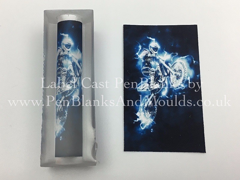 lightening Rider - Image/Photo Label Cast Pen Blanks
