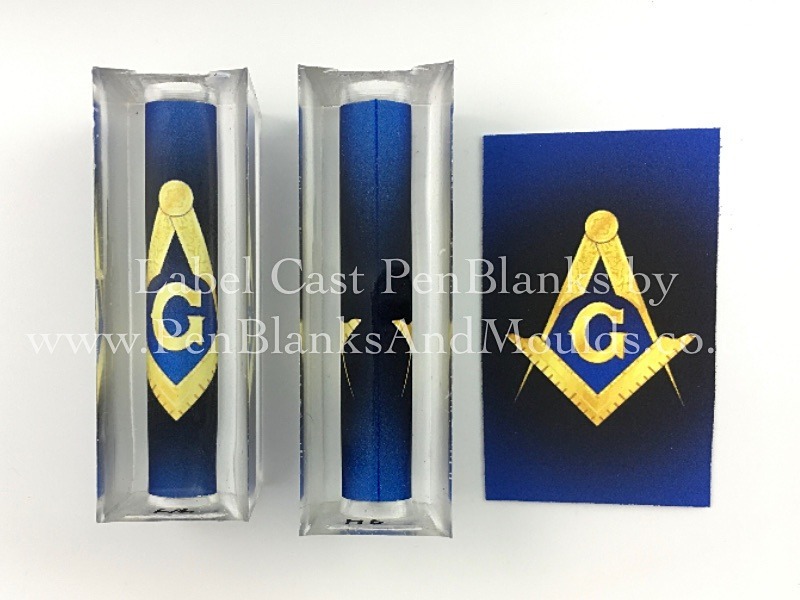 Masonic 01 - Image/Photo Label Cast Pen Blanks