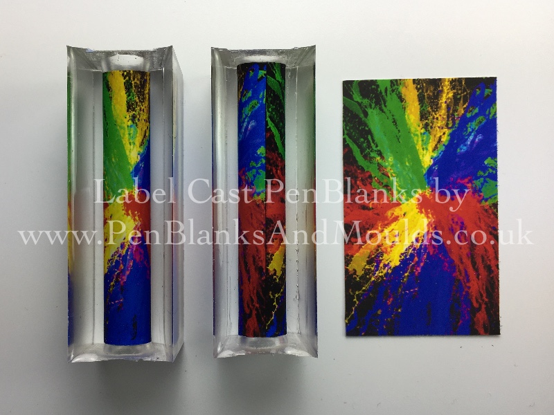 Colour Splat - Image/Photo Label Cast Pen Blanks