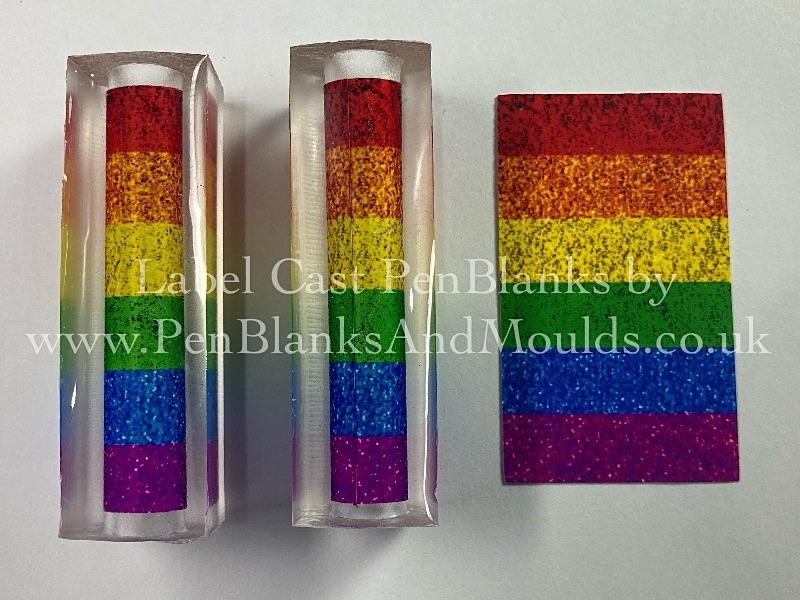Glitzy LGBT - Image/Photo Label Cast Pen Blanks
