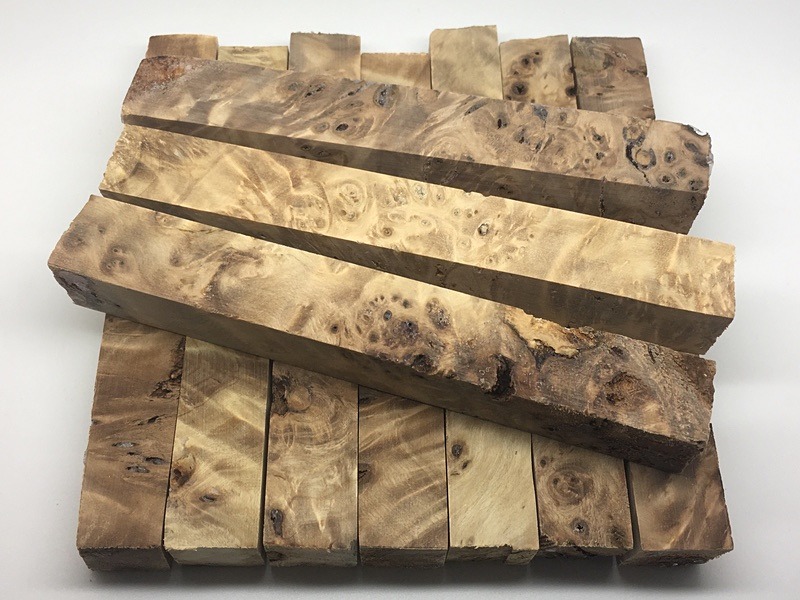 Stabilised Poplar Burr - Stabilised Wood Pen Blanks (square)