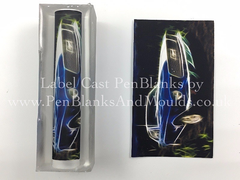 Ford Mustang - Image/Photo Label Cast Pen Blanks