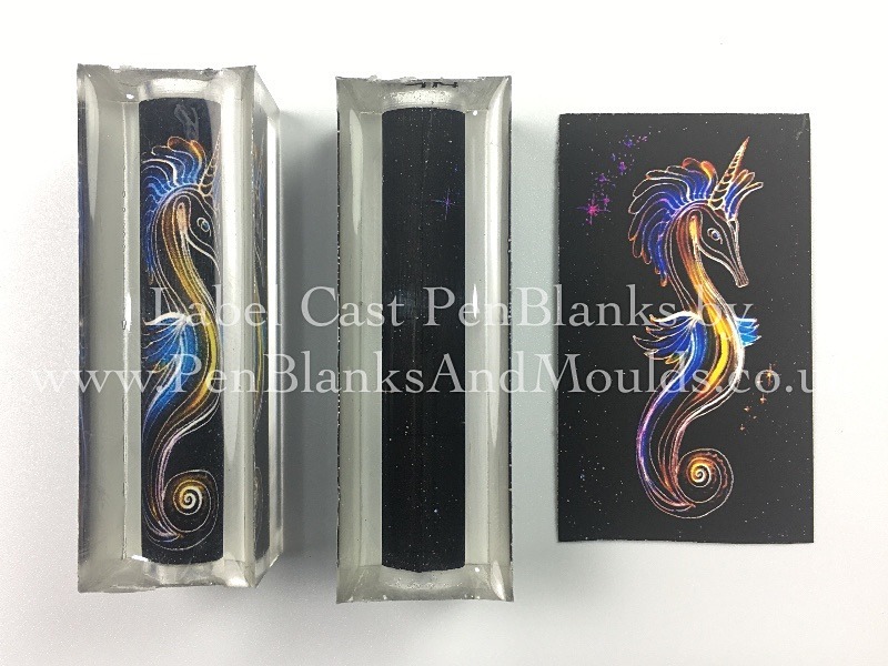 Unicorn Seahorse - Image/Photo Label Cast Pen Blanks