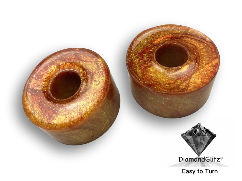 Caramel Custard DiamondGlitz Alumilite Resin/Acrylic Artisan Ring Blanks