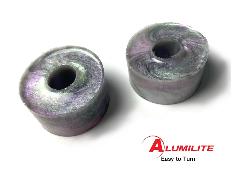Faux Abalone Alumilite Resin/Acrylic Artisan Ring Blanks
