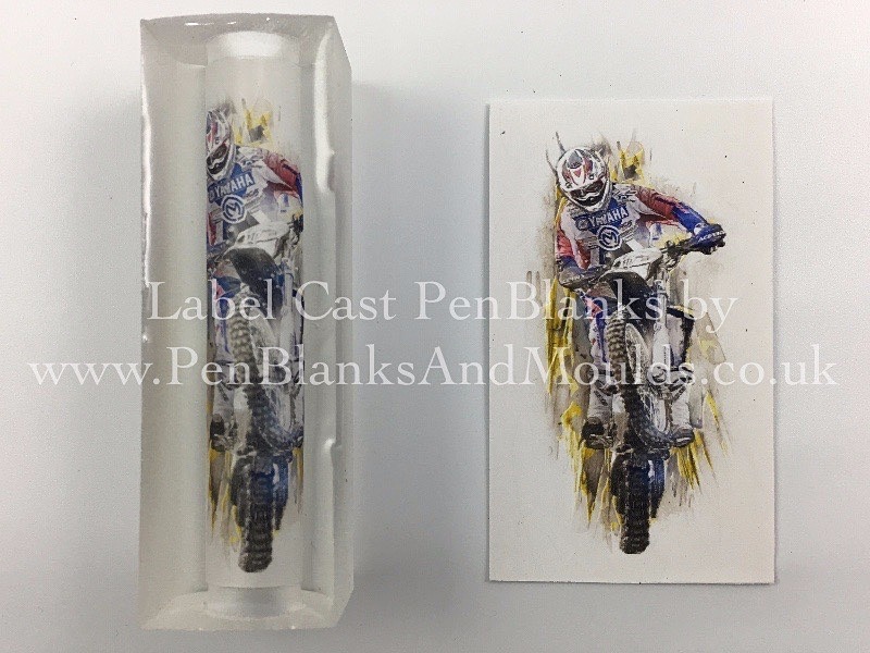 Dirt Rider - Image/Photo Label Cast Pen Blanks