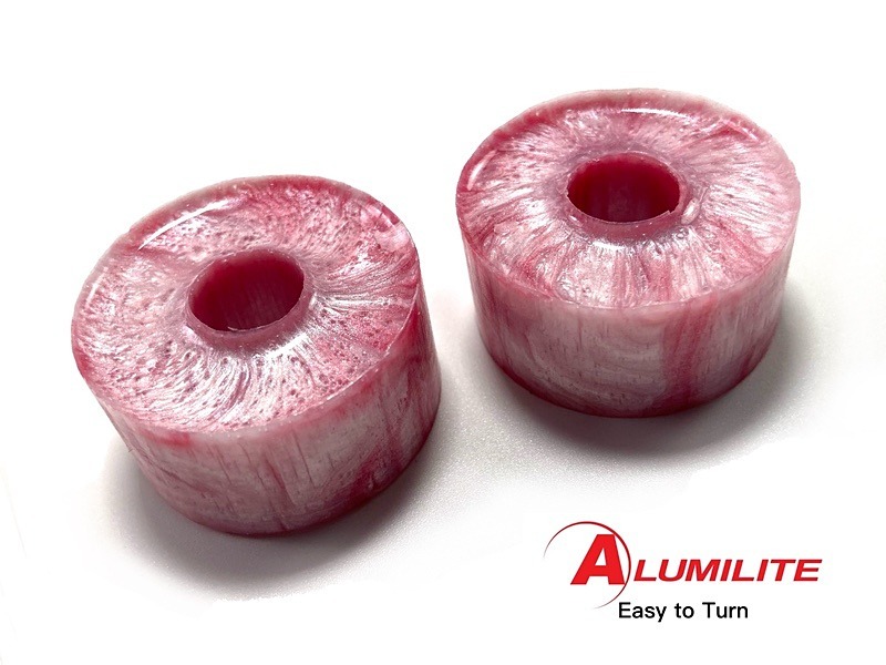 Raspberry Ripple Alumilite Resin/Acrylic Artisan Ring Blanks
