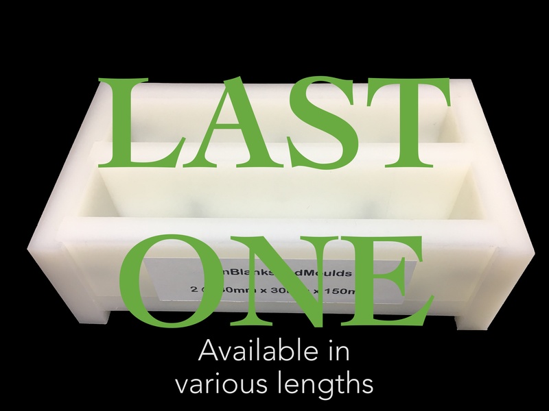 2 Cavity 30mmx30mm HDPE Casting Moulds availablle in various lengths from 130mm to 220mm long