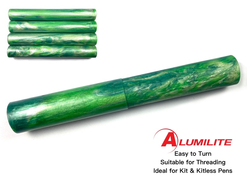 Spring Greens Alumilite Resin/Acrylic Artisan Pen Blanks