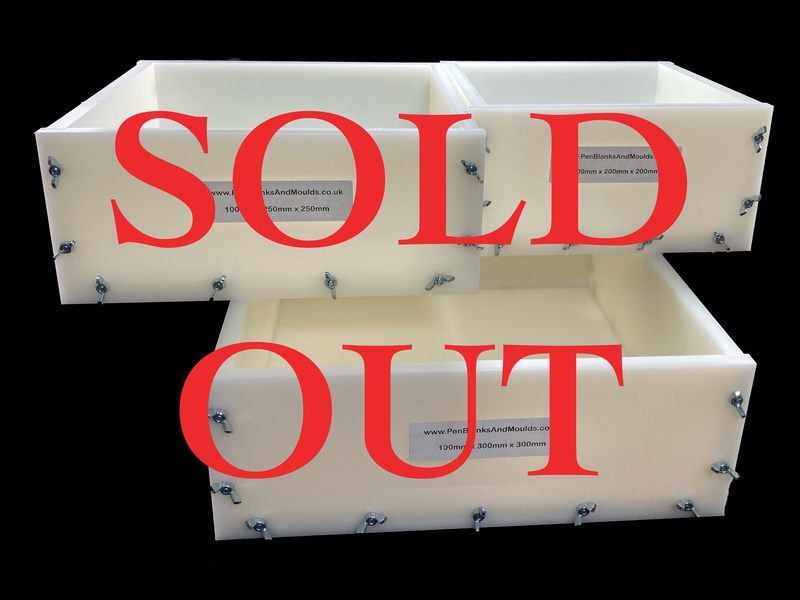 100mm Deep HDPE Resin Casting Block Moulds availablle in various sizes