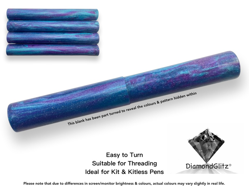 Astral DiamondGlitz Alumilite Resin/Acrylic Artisan Pen Blanks