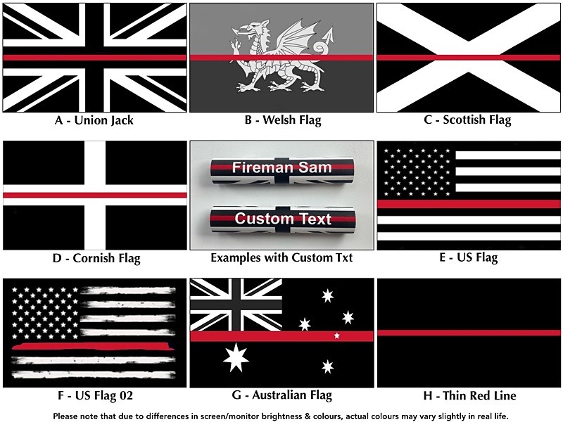 Thin Red Line Image/Photo Label Cast Pen Blanks