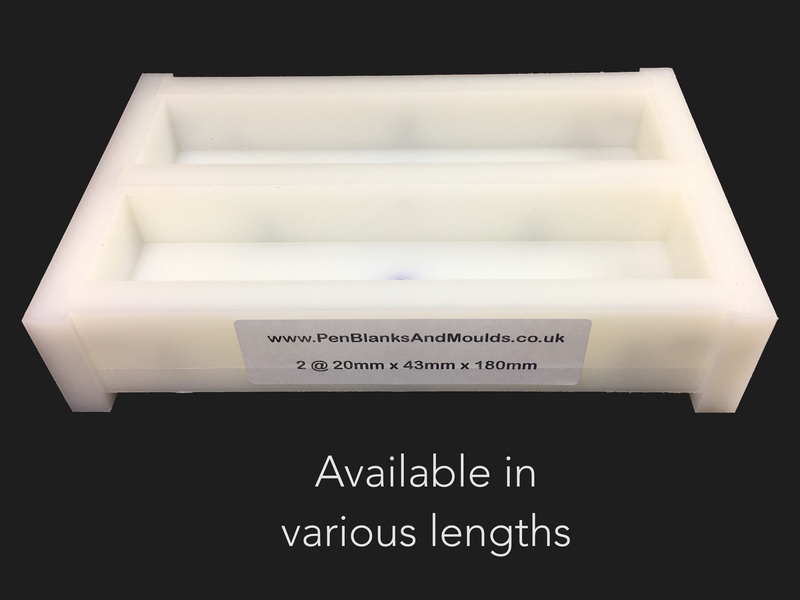 2 Cavity 20mmx42mm HDPE Casting Moulds availablle in various lengths from 130mm to 220mm long