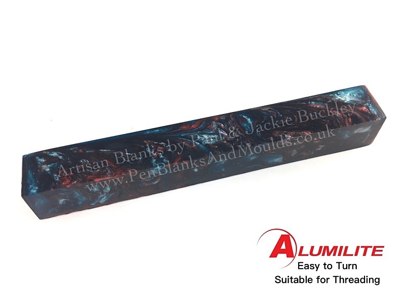 Red, Black and Blue - Multi Coloured Pen Blanks (square)