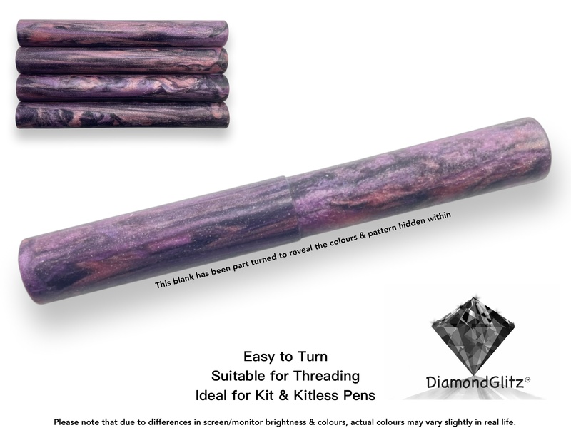 Supernova DiamondGlitz Alumilite Resin/Acrylic Artisan Pen Blanks
