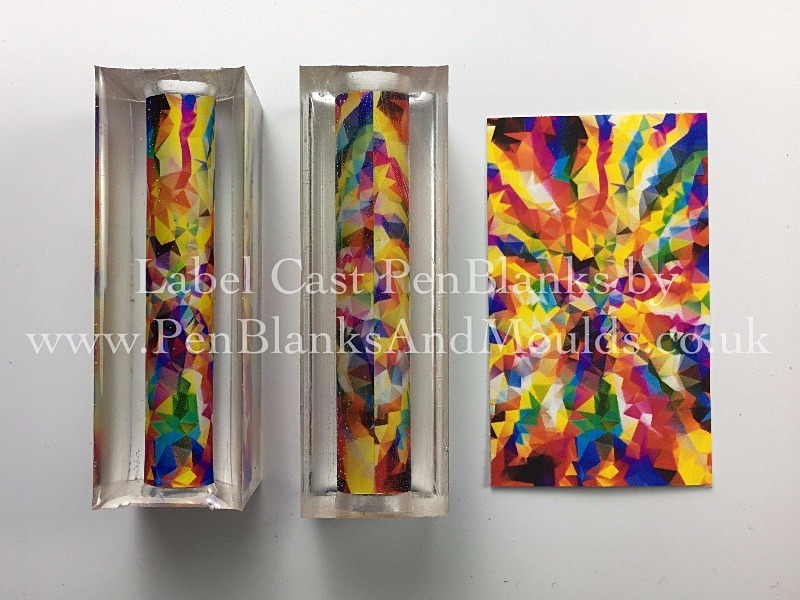 Digital Multi Colour - Image/Photo Label Cast Pen Blanks