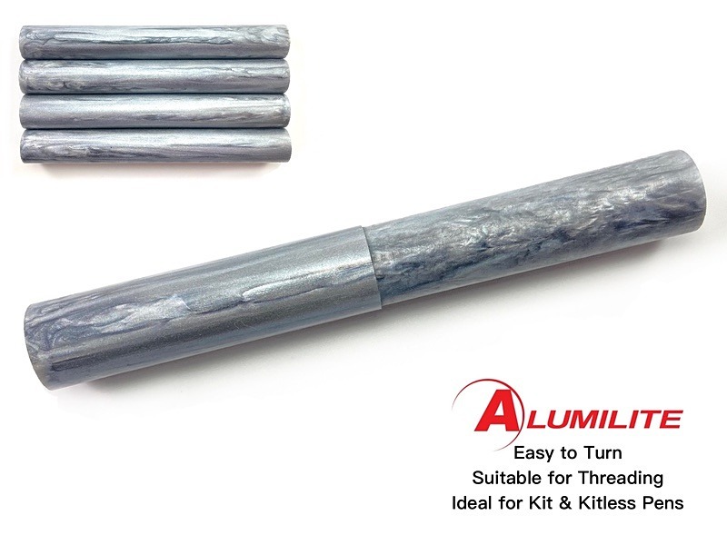 Molten Silver Alumilite Resin/Acrylic Artisan Pen Blanks