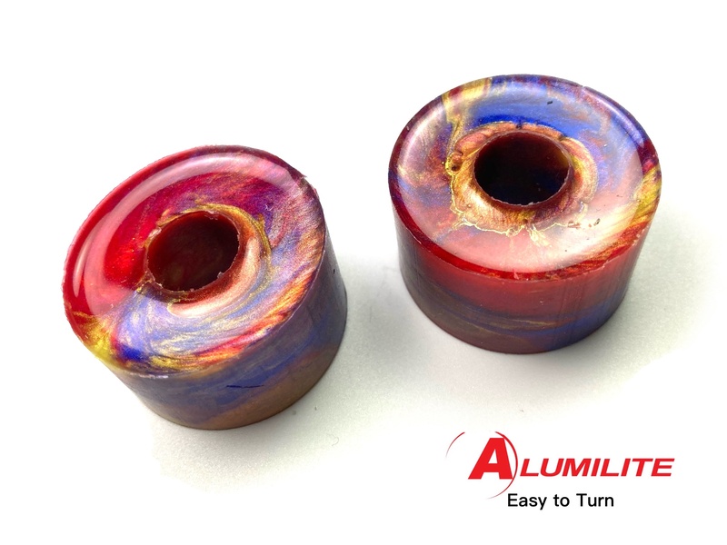 Scarlet Macaw Alumilite Resin/Acrylic Artisan Ring Blanks