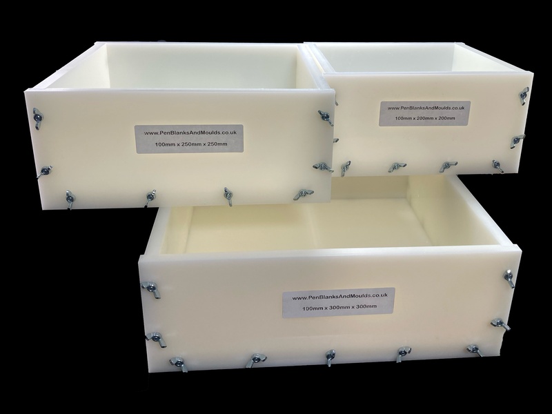 100mm Deep HDPE Resin Casting Block Moulds availablle in various sizes