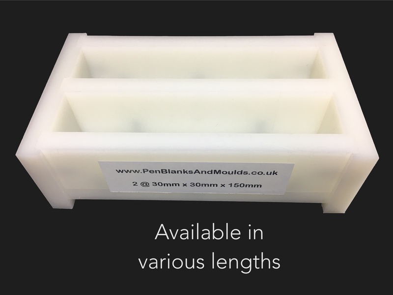 2 Cavity 30mmx30mm HDPE Casting Moulds availablle in various lengths from 130mm to 220mm long
