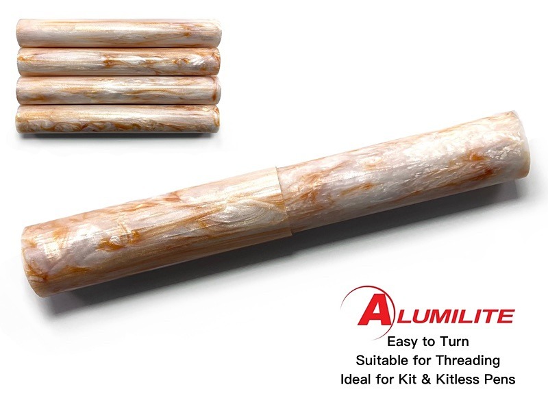 Gold Vein Marble Alumilite Resin/Acrylic Artisan Pen Blanks