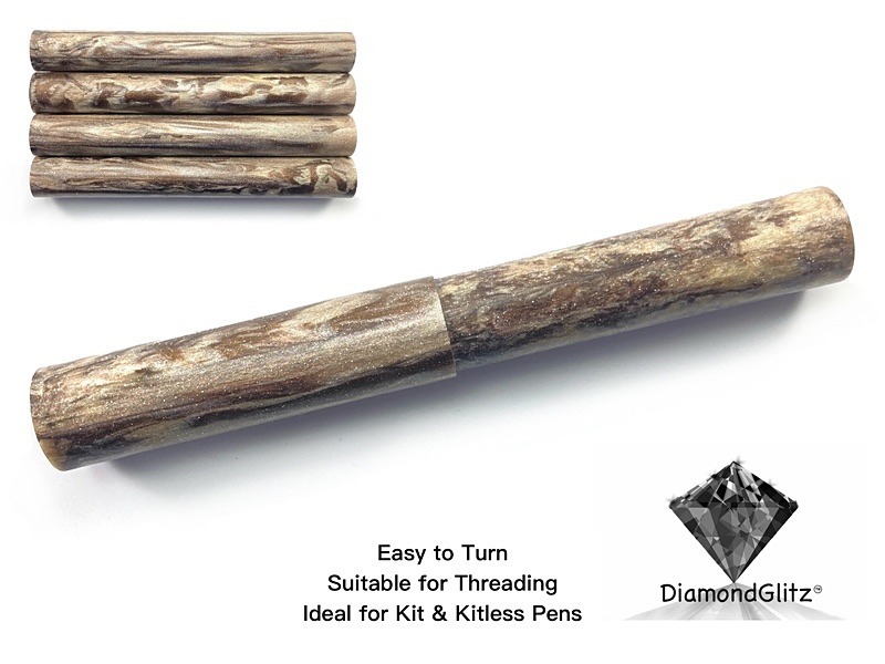 Muddy Puddles DiamondGlitz Alumilite Resin/Acrylic Artisan Pen Blanks