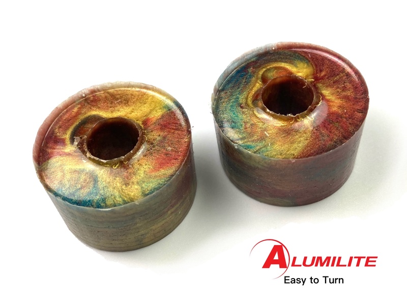 Rustic Blue Alumilite Resin/Acrylic Artisan Ring Blanks