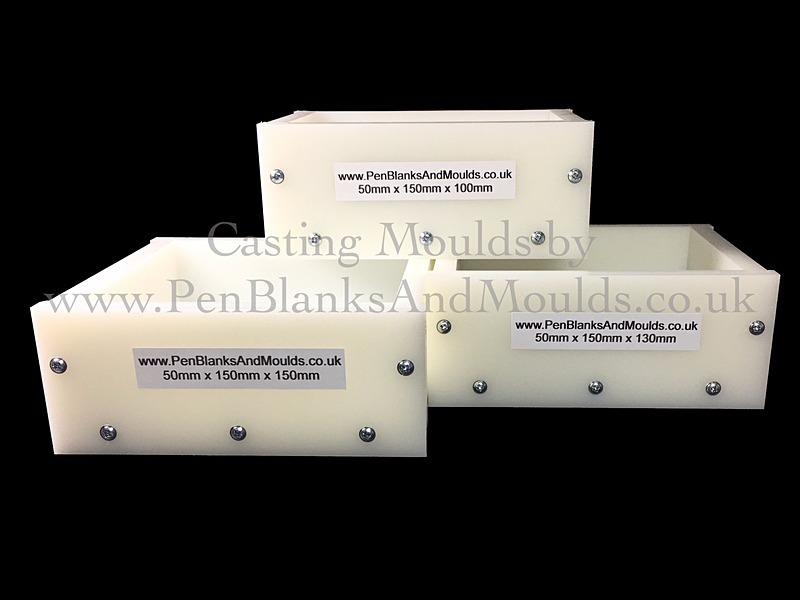 50mm Deep HDPE Resin Casting Block Moulds availablle in various sizes