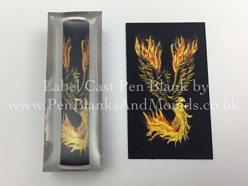 Phoenix - Image/Photo Label Cast Pen Blanks