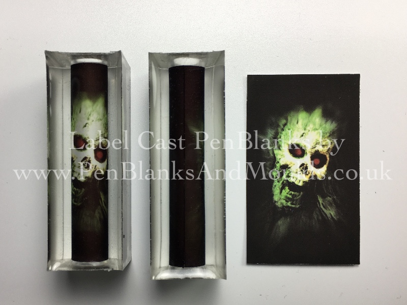 Halloween Skull - Image/Photo Label Cast Pen Blanks