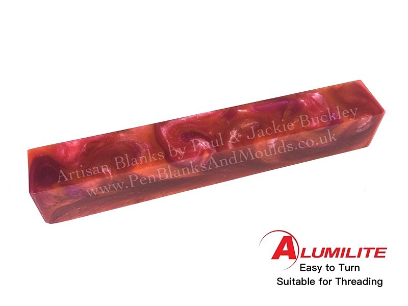 Shades of Dark Pink - Multi Coloured Pen Blanks (square)