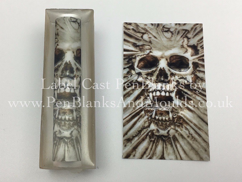 Skull - Image/Photo Label Cast Pen Blanks