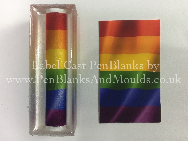 LGBT Flag - Image/Photo Label Cast Pen Blanks