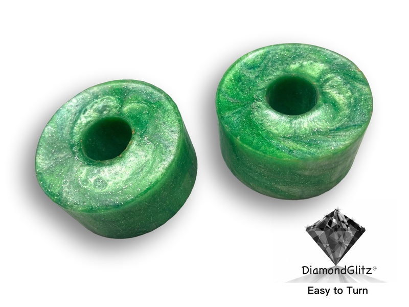Spring Greens DiamondGlitz Alumilite Resin/Acrylic Artisan Ring Blanks
