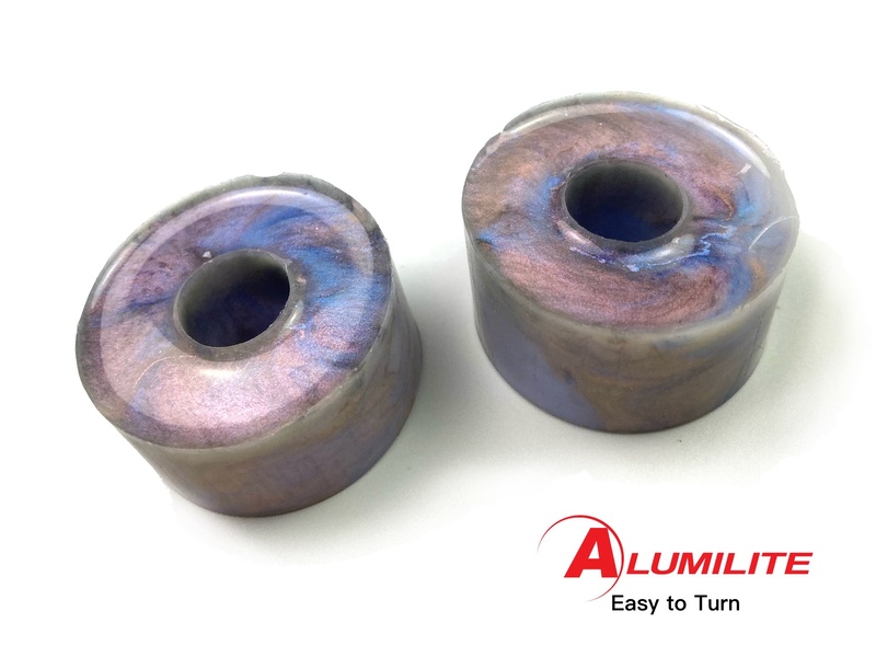 Faux Abalone Alumilite Resin/Acrylic Artisan Ring Blanks