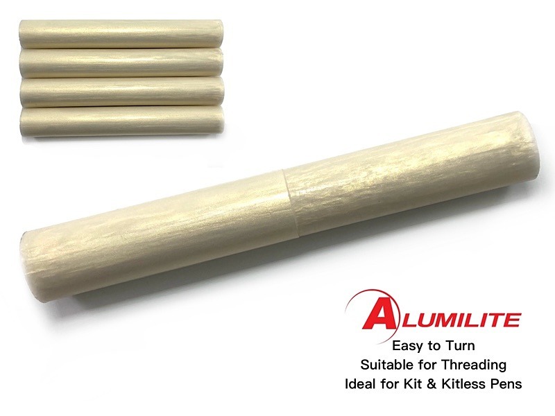 Ivory Wedding Alumilite Resin/Acrylic Artisan Pen Blanks
